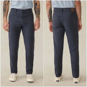 NWT Faherty Stretch Terry 5-Pocket Pant Navy Men’s Size 34 Style MBC0020